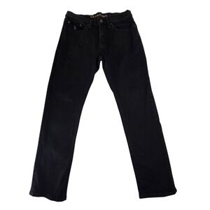 US Polo Assn Mens Black Stretch Denim Jeans 31x30 Straight Leg 11 A383 RA